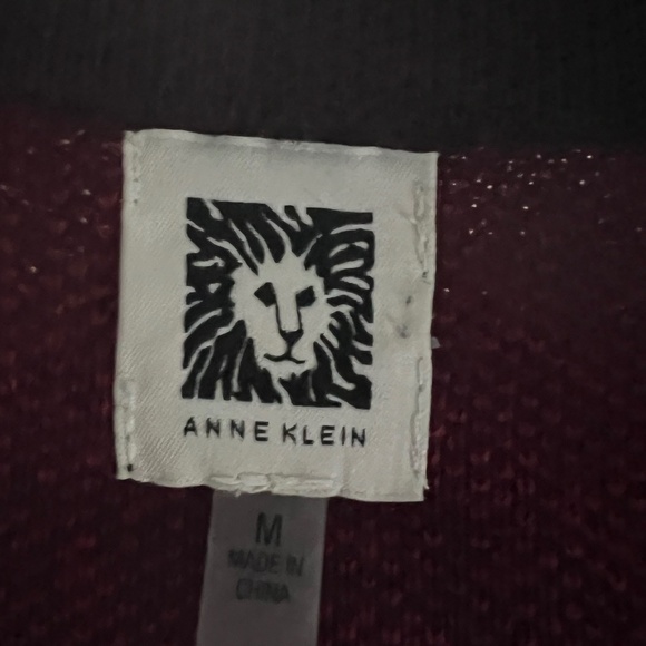 Anne Klein sweater blazer coat. Medium. Navy blue and red. - Picture 6 of 6